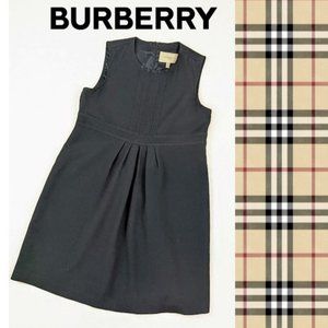 Beautiful Burberry London Maternity Dress Black Wool Pleated